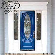 Painted Leaded Glass Oval Door