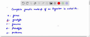complete genetic makeup of an organism