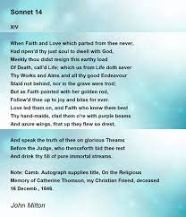 sonnet 14 sonnet 14 poem by john milton