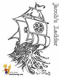 Each printable highlights a word that starts. High Seas Pirate Ship Coloring Pages 25 Ship Free Tall Ships