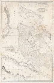Details About 1858 Direccion De Hidrografia Nautical Chart Or Map Of The Bahamas And Florida