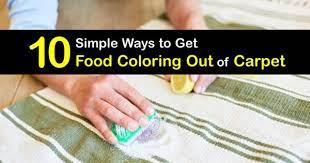 how to get food coloring out of carpet