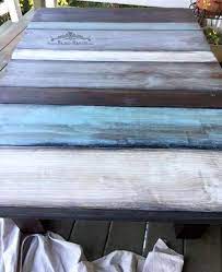 Coastal Colors Coffee Table Stained