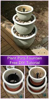 diy plant pots water fountain tutorial