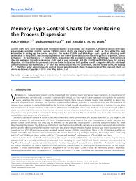 Pdf Memory Type Control Charts For Monitoring The Process