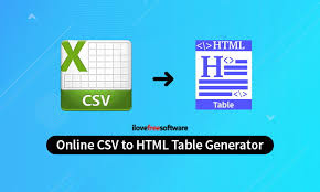 csv to html table generator free