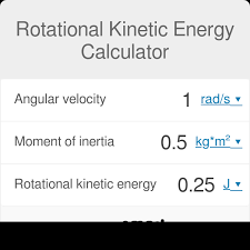 rotational kinetic energy calculator
