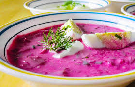Kết quả hình ảnh cho Lithuanian cold borscht