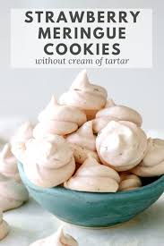 chewy strawberry meringue cookies the