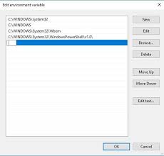 path environment variable in windows 10