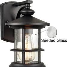 Seeded Glass Shade Wall Sconce Lantern