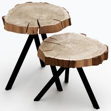 Wood Slab Coffee Tables 18999 3d