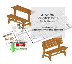 convertible picnic table to bench off 54