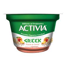 activia cereal and peach greek yoghurt