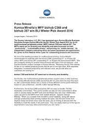 Download the latest drivers, manuals and software for your konica minolta device. Km Press Release Konica Minoltas Mfp Bizhub C368 And Bizhub 287 Win Bli Winter Pick Award 2016 By Konica Minolta Camea Issuu