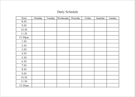Template Free Sports Schedule Maker Weekly Sun 7 Day
