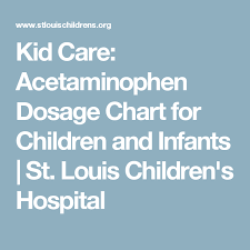 Kid Care Acetaminophen Dosage Chart For Children And