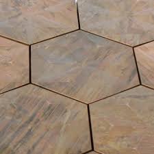 metal copper mosaic tiles myron hexagon 3d