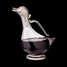 Silver Plated Duck Head Decanter Au