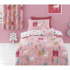 Cotton Unicorn Land Cot Bed Duvet Cover Set