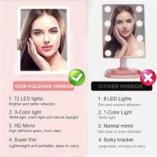 flymiro lighted makeup mirror with 72