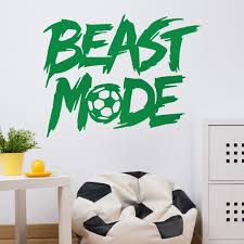 Beast Mode Wall Art Sticker Football