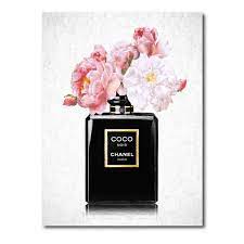 Chanel Coco Noir Flowers Canvas Wall