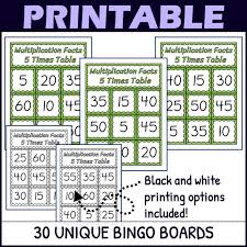 times table bingo games