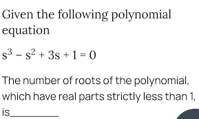 Given The Following Polynomial Equation