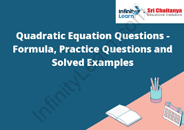Quadratic Equation Questions Formula