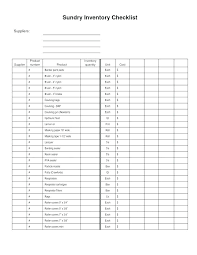 Supply List Template Inventory Sheet Sample Medical Supply List