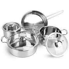 stainless steel cookware set fast even