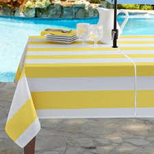 beach stripe outdoor tablecloth with