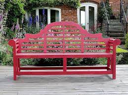 Painted Lutyens Teak Bench