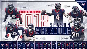 Houston Texans 2019 Schedule Houston Texans Home Schedule