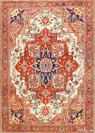 large antique persian serapi rug 48645