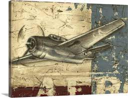 Vintage Aircraft Ii Wall Art Canvas