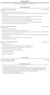 The laboratory technician cv template sample provided below can assist in building a perfect resume that will impress the prospective employer. Medical Laboratory Resume Sample Mintresume