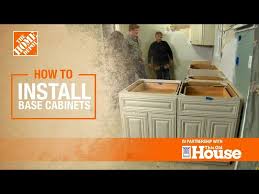 how to install base cabinets the