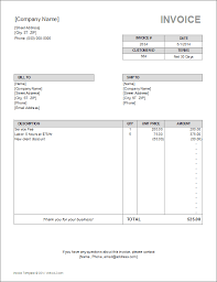 Billing Invoice Template For Excel