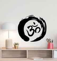 Zen Circle Om Symbol Wall Decal Ohm