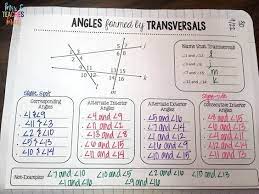 Parallel lines and transversals worksheet answers geometry parallel. Parallel Lines Inb Pages Teaching Geometry 8th Grade Math Math Geometry