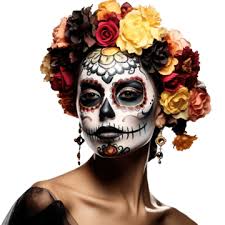 mexican princess with a day of the dead