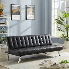 modern faux leather convertible sofa
