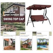 Patio Swing Canopy Cover Set Swing