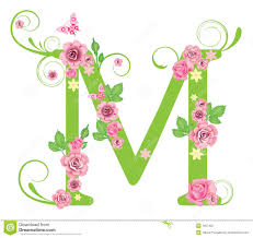 Letter M With Roses Stock Vector Illustration Of Rose 7967420