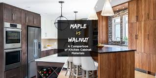 maple vs walnut kitchen cabinets