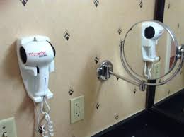 hair dryer and makeup mirror