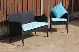 Light Blue Outdoor Bench Seat Cushion