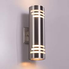 Amazon Com Outdoor Wall Light Stainless Steel Exterior Wall Sconce Ip54 Weatherproof For Porch Patio Etl Listed Home Improvement